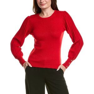 Nanette Nanette Lepore Womens  Ribbed Pullover Sweater, Red
